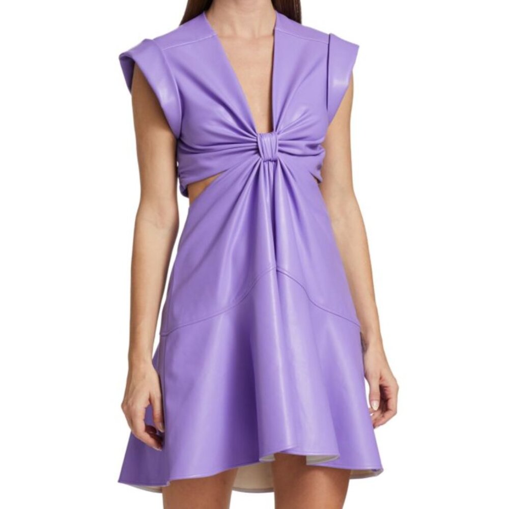 A.L.C. Lexi Coated Cut Out Minidress in Purple